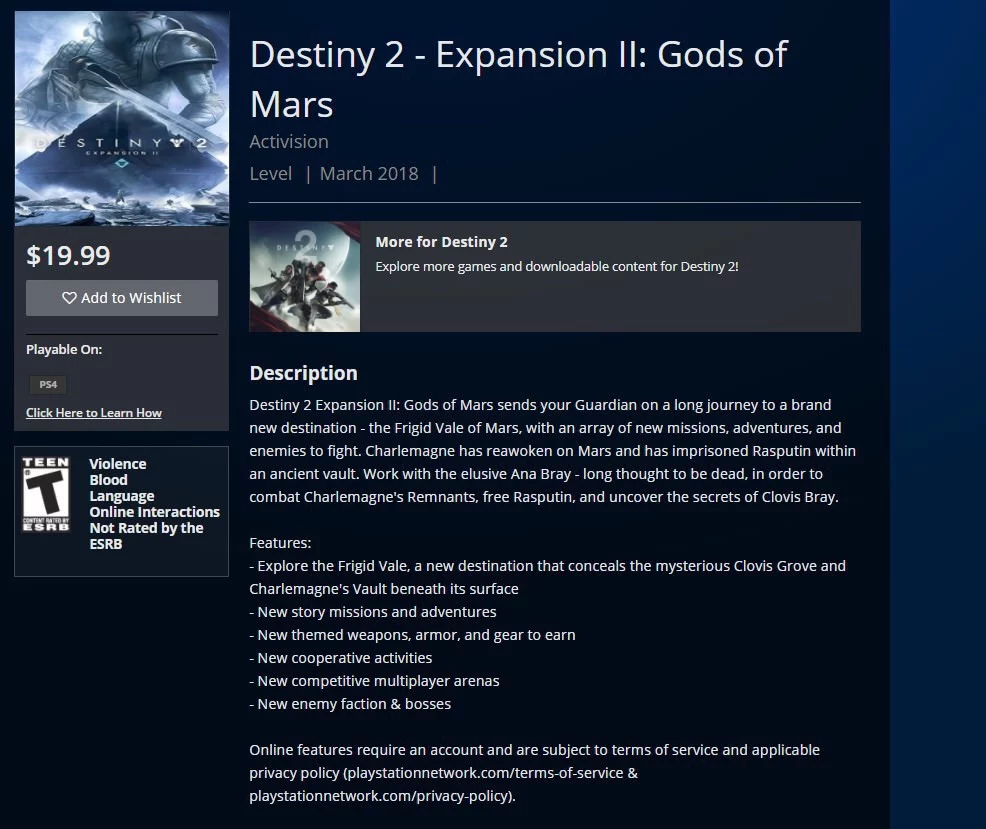‘Destiny 2’ second expansion leaks reveal ‘God of Mars’