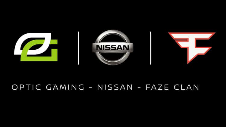 faze clan and optic gaming sign sponsorship deals with nissan