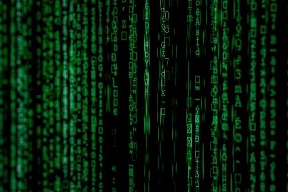 Streams of green digital characters, a stand-in for the data flows security vendors monitor