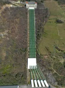 Aerial view of a long gas pipeline running through a forest, a generic picture for the EQT Range merger