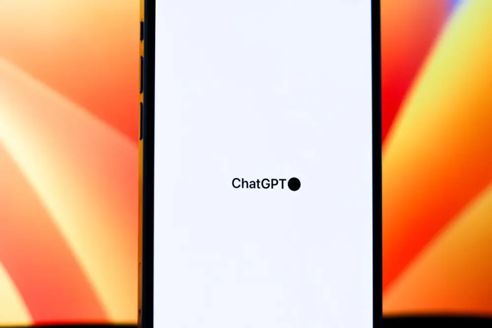 Smartphone screen showing ChatGPT, the app that shows ChatGPT ads on free plans