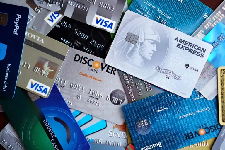 Pile of credit cards, illustrating American Express earnings