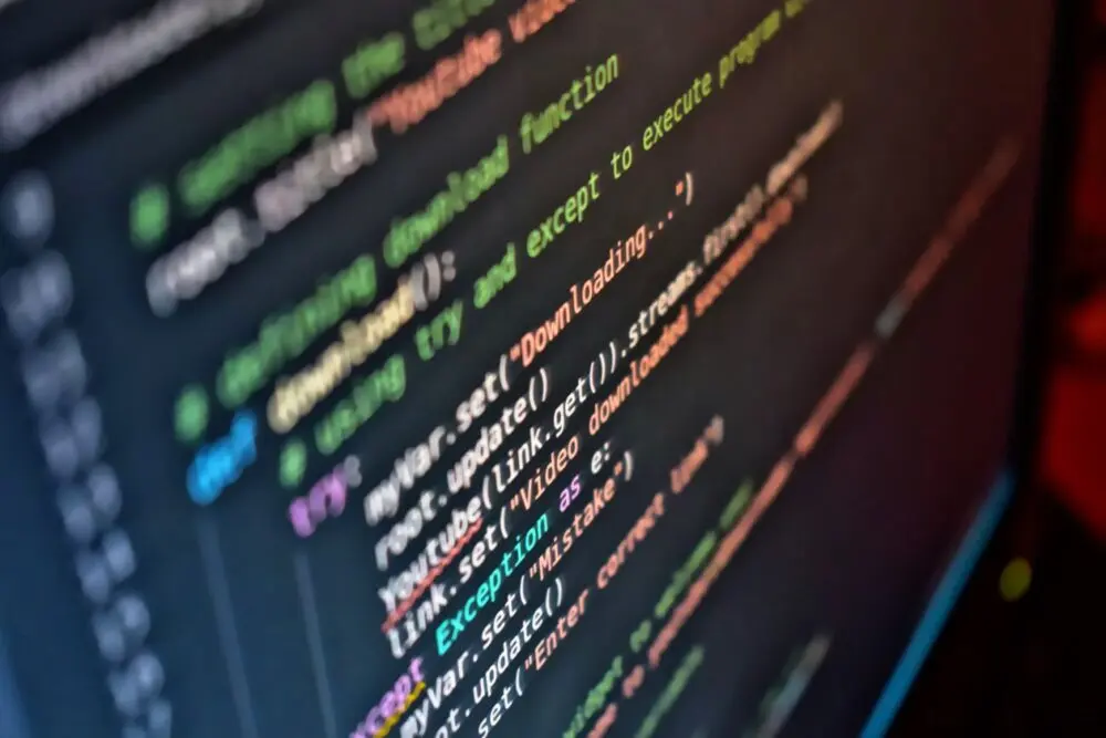 Program code on a monitor, illustrating the PHP2Shell flaws in server software