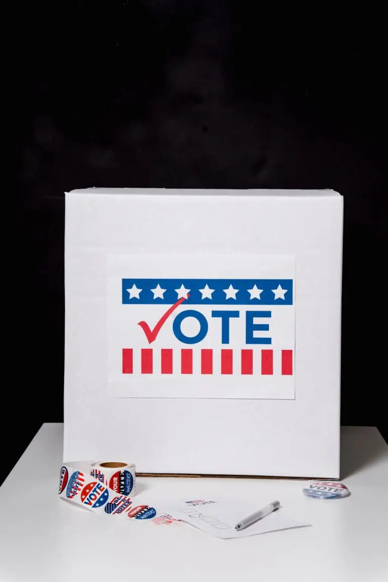 A ballot box with a vote sign, illustrating a voting checklist for Nov. 3