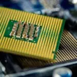 Computer processor close up ahead of Intel earnings
