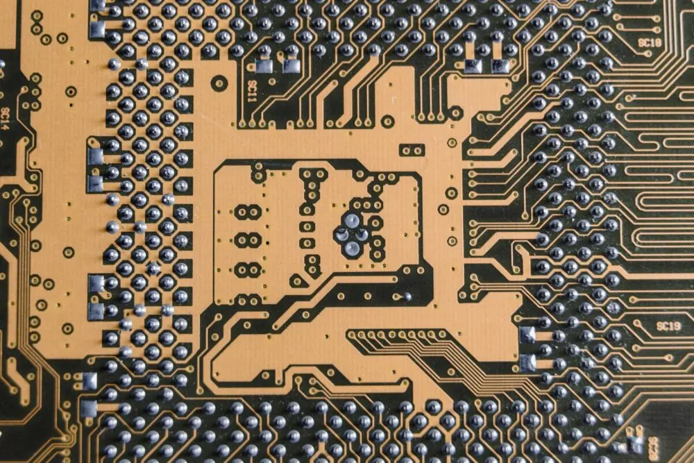 Close up of a circuit board, a symbol of DeepSeek funding and AI chips