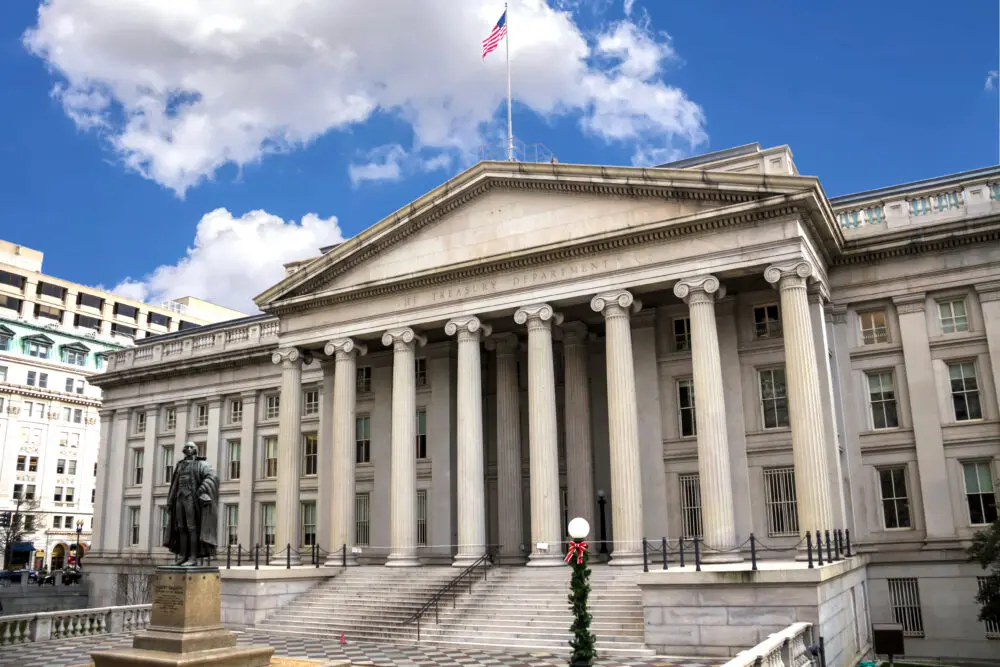 The Treasury Department in Washington DC | Shutterstock.com
